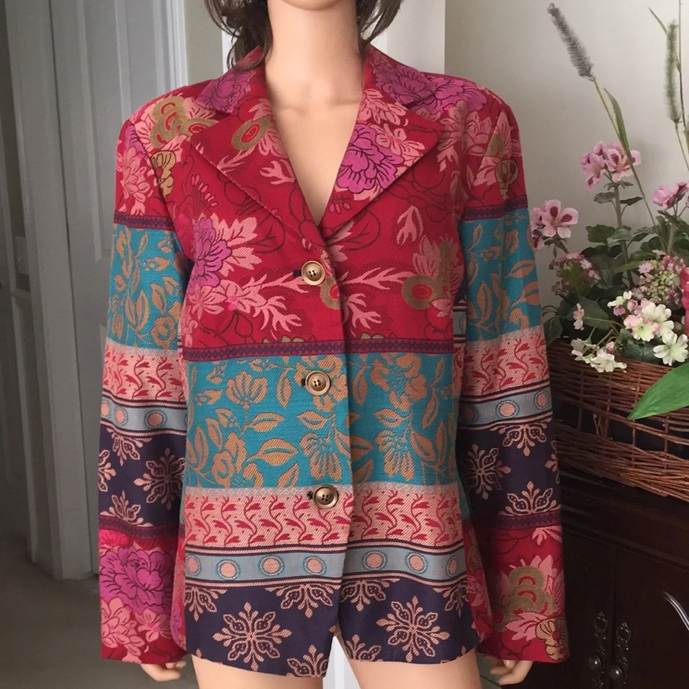 Coldwater woven tapestry blazer
